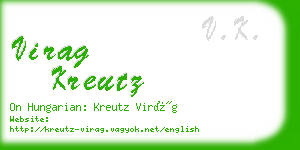 virag kreutz business card